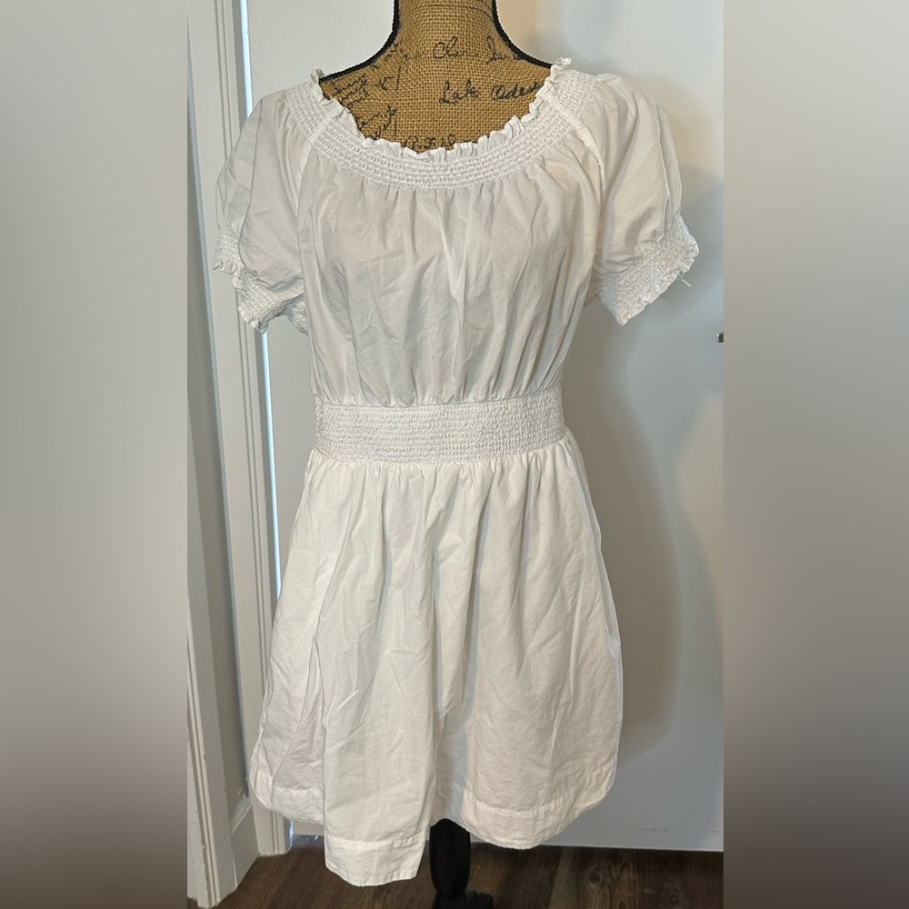 J. Crew White Cotton Dress